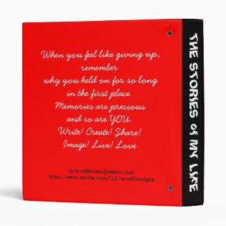 BINDER "THE STORIES of MY LIFE"
