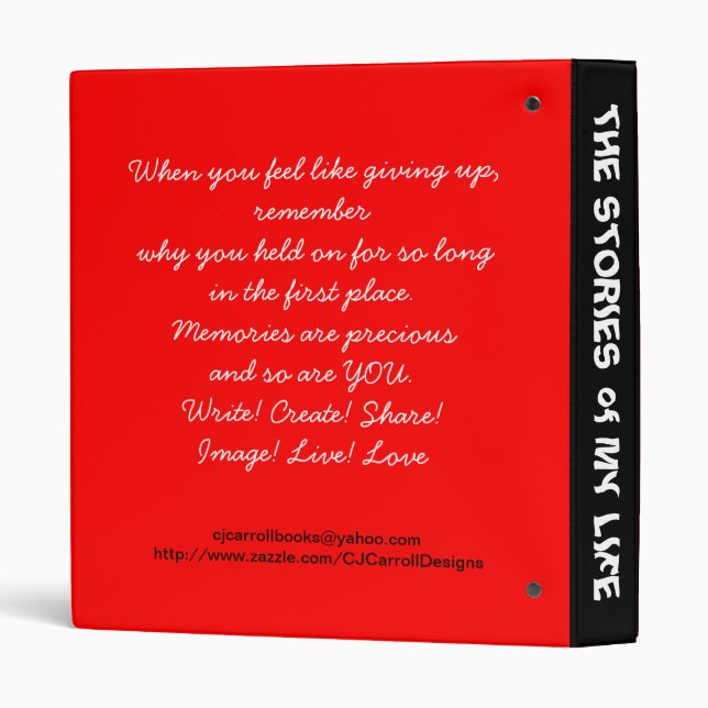 BINDER "THE STORIES of MY LIFE" (Back/Spine)