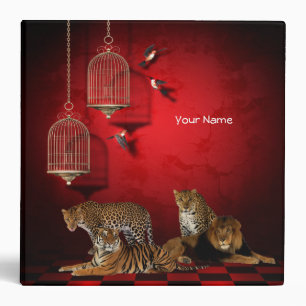 Binder Tiger Cheetah Leopard Lion Wild Animals