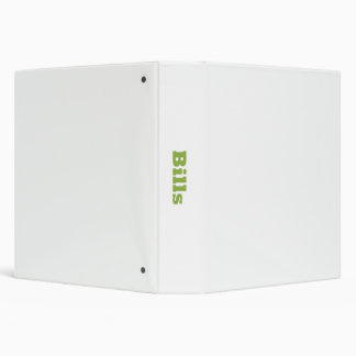 Binder to organize Bills