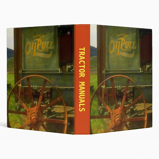BINDER ~ TRACTOR OWNERS & REPAIR MANUAL STORAGE (Background)