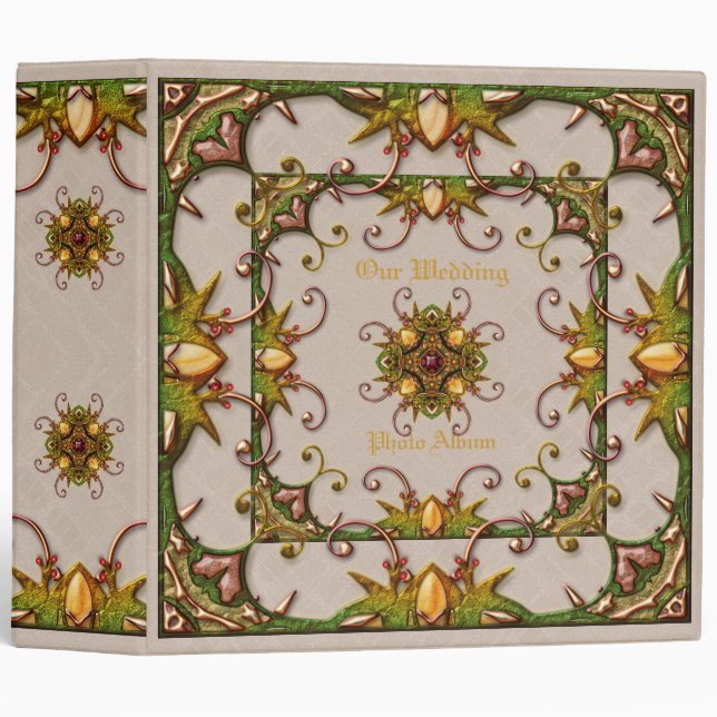 Binder Wedding Photo Album Antique Frame (Front/Spine)
