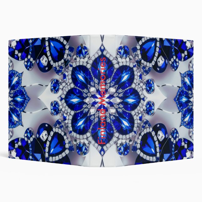 Binder with Blue White Colors Design (Background)