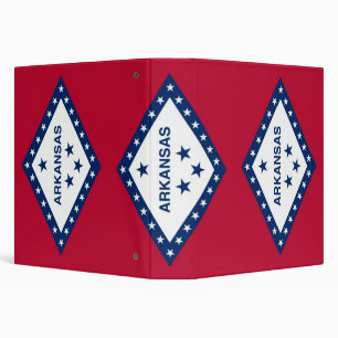 Binder with Flag of Arkansas, USA