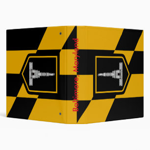 Binder with Flag of Baltimore, Maryland, USA
