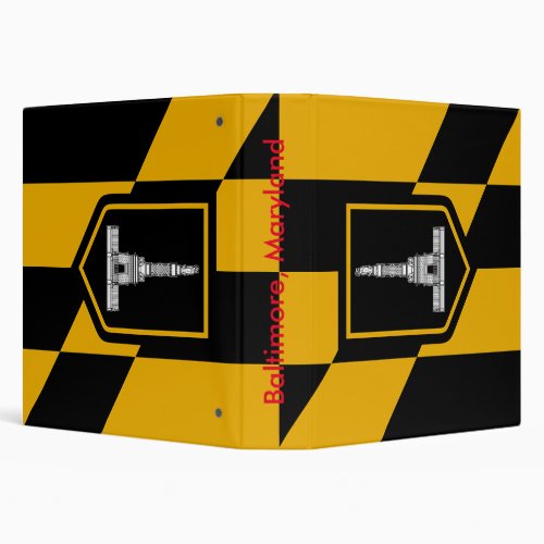 Binder with Flag of Baltimore Maryland USA