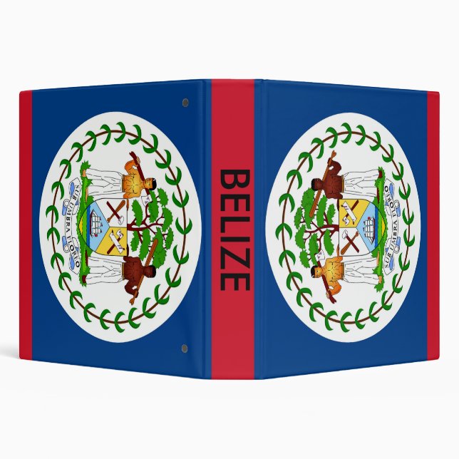 Binder with Flag of Belize (Background)