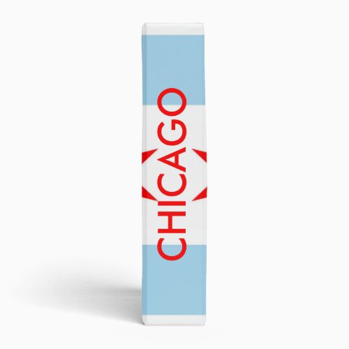 Binder with Flag of Chicago Illinois USA