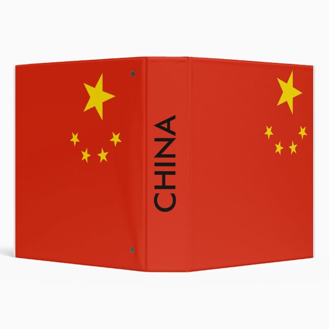 Binder with Flag of China (Background)