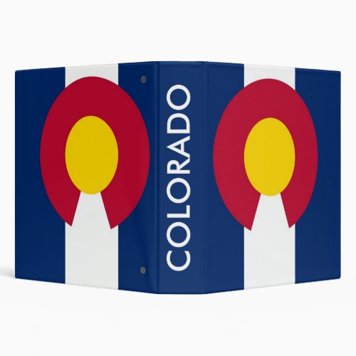 Binder with Flag of Colorado USA