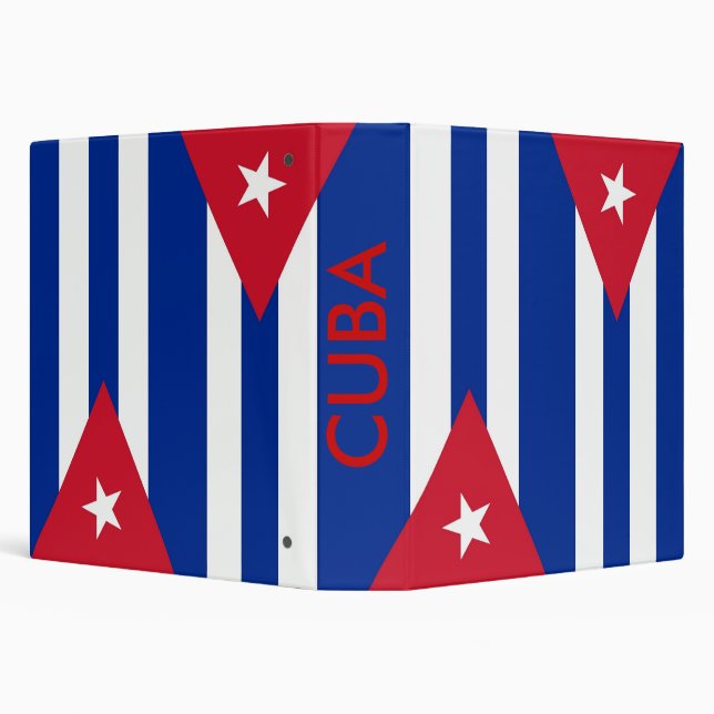 Binder with Flag of Cuba (Background)