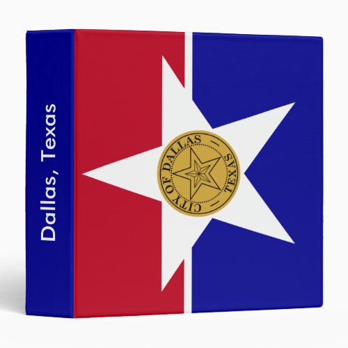 Binder with Flag of Dallas USA