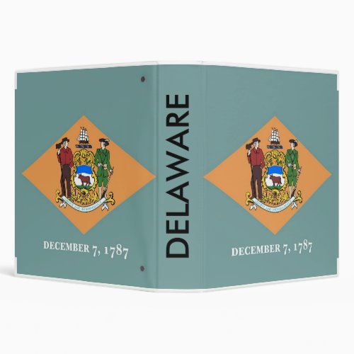 Binder with Flag of Delaware USA