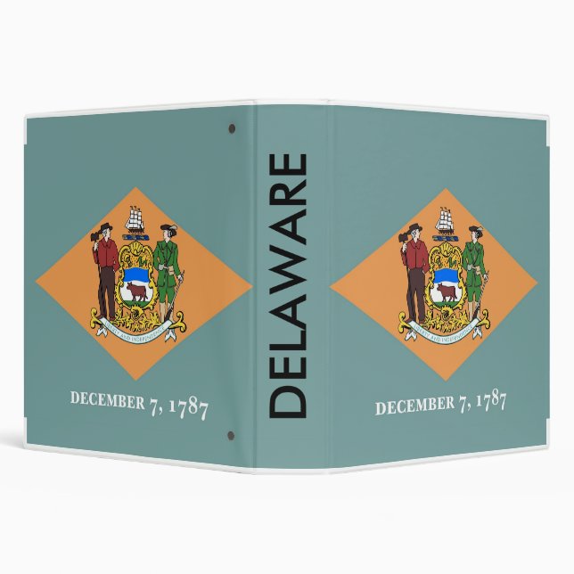 Binder with Flag of Delaware, USA (Background)