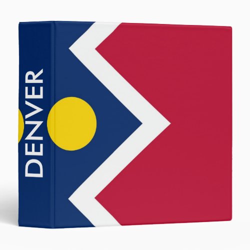 Binder with Flag of Denver Colorado USA