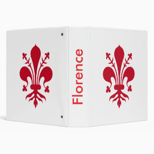 Binder with Flag of Florence, Tuscany, Italy