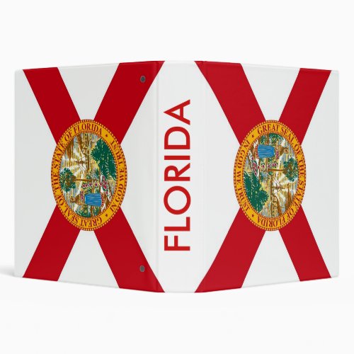 Binder with Flag of Florida USA