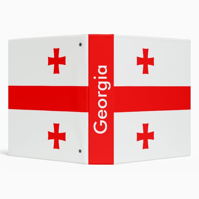 Binder with Flag of Georgia (Background)