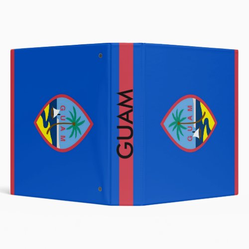 Binder with Flag of Guam USA