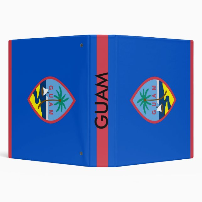 Binder with Flag of Guam, USA (Background)
