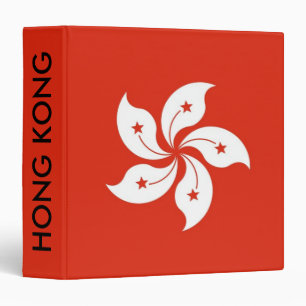 Binder with Flag of Hong Kong, China