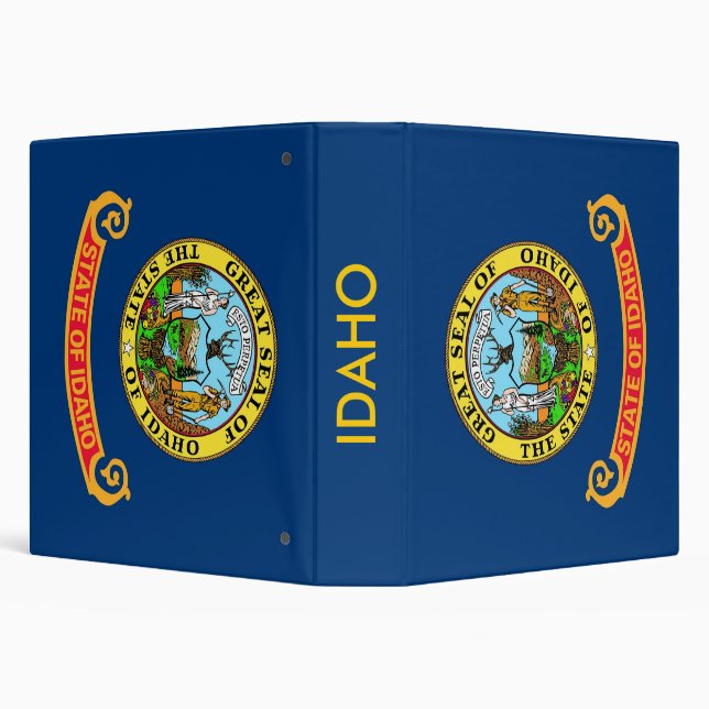 Binder with Flag of Idaho, USA (Background)