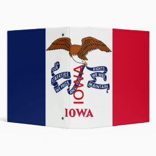 Binder with Flag of Iowa, USA