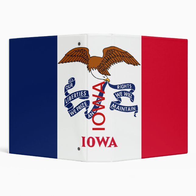 Binder with Flag of Iowa, USA (Background)