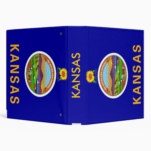 Binder with Flag of Kansas, USA (Background)