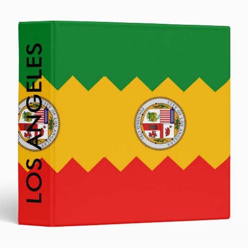 Binder with Flag of Los Angeles California USA