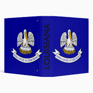 Binder with Flag of Louisiana, USA