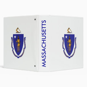 Binder with Flag of Massachusetts, USA