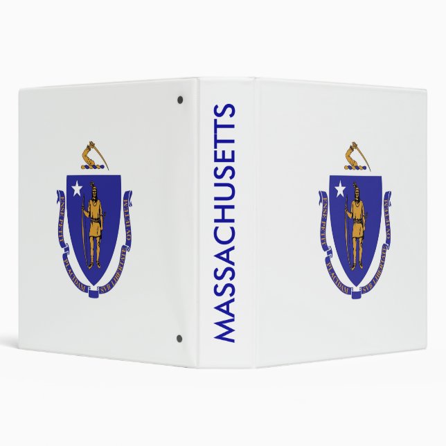 Binder with Flag of Massachusetts, USA (Background)