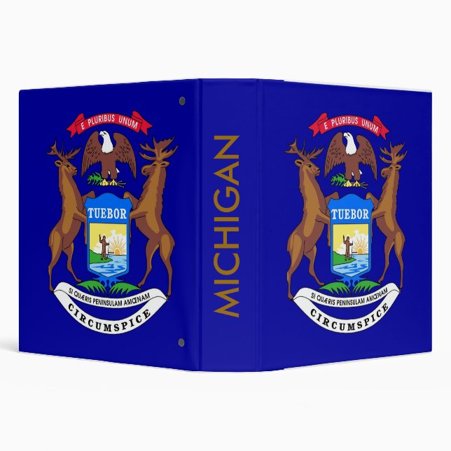 Binder with Flag of Michigan, USA (Background)