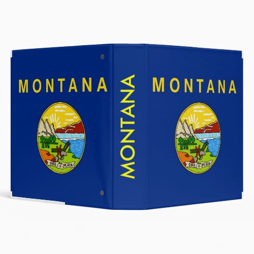 Binder with Flag of Montana USA