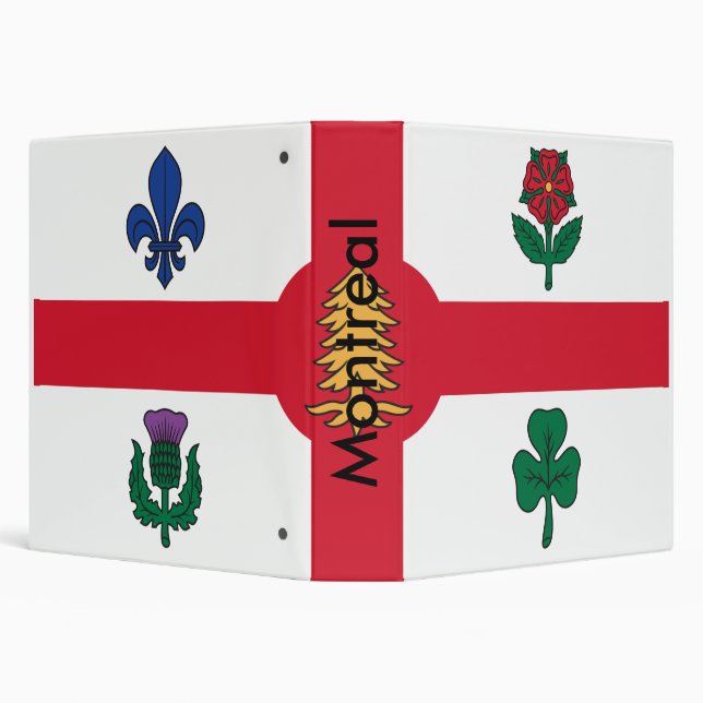 Binder with Flag of Montreal, Canada (Background)