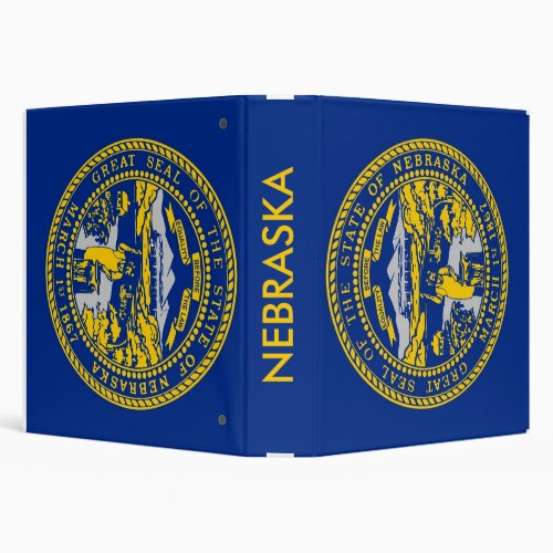 Binder with Flag of Nebraska USA