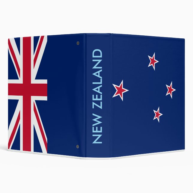 Binder with Flag of New Zealand (Background)