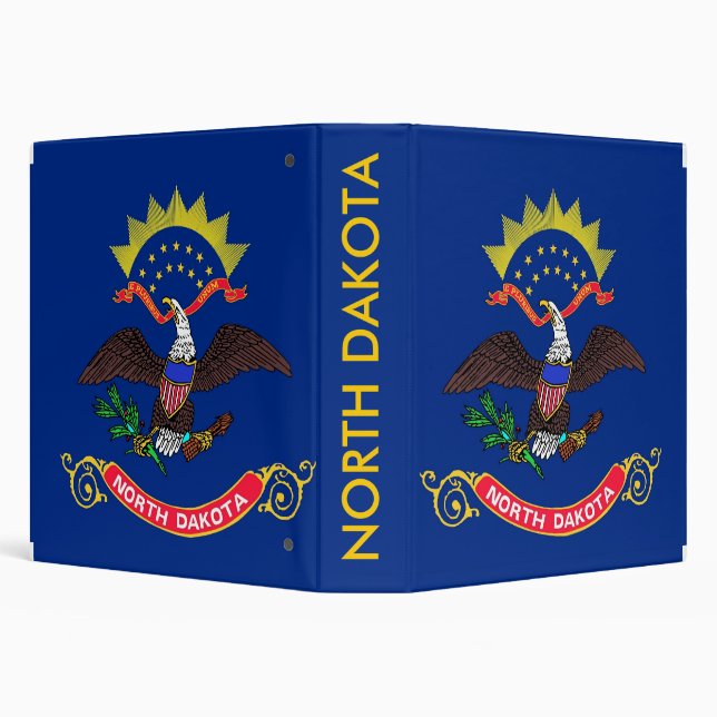 Binder with Flag of North Dakota, USA (Background)