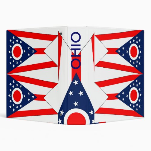 Binder with Flag of Ohio USA