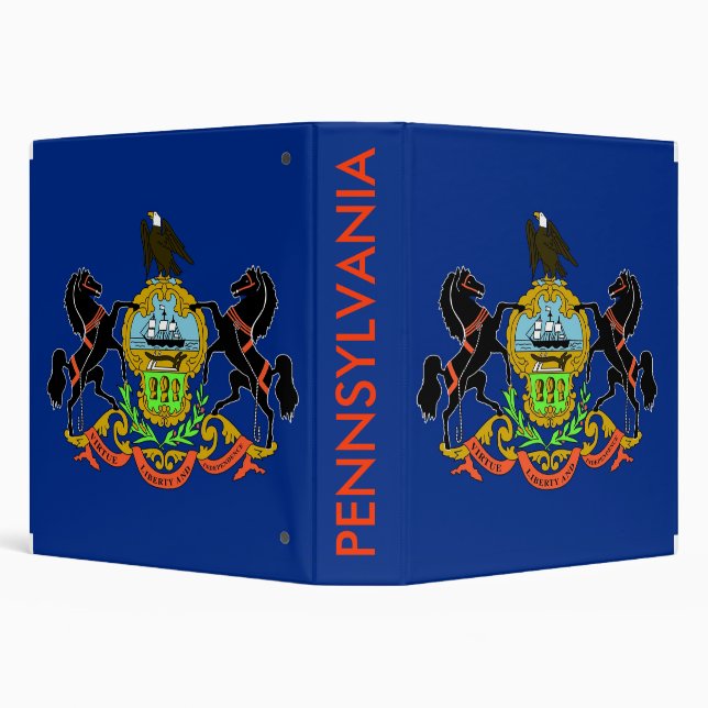 Binder with Flag of Pennsylvania, USA (Background)