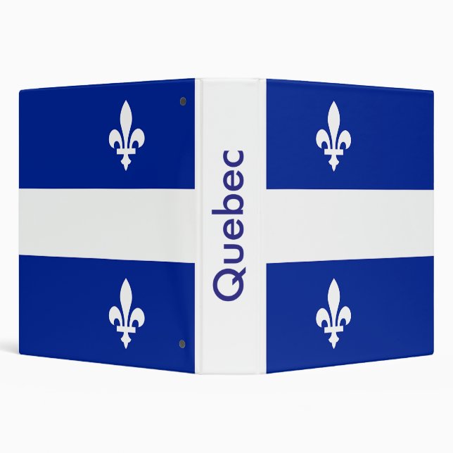 Binder with Flag of Quebec, Canada (Background)