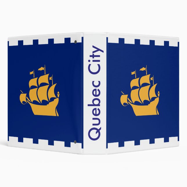 Binder with Flag of Quebec City, Canada (Background)
