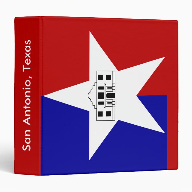 Binder with Flag of San Antonio, USA (Front/Spine)
