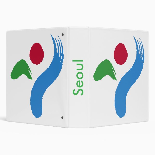 Binder with Flag of Seoul, South Korea (Background)