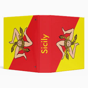 Binder with Flag of Sicily, Italy