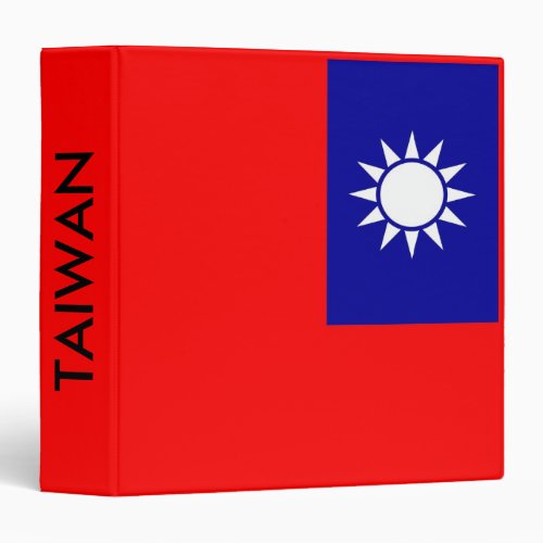 Binder with Flag of Taiwan