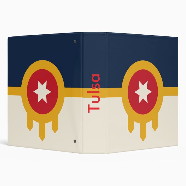 Binder with Flag of Tulsa, Oklahoma (Background)