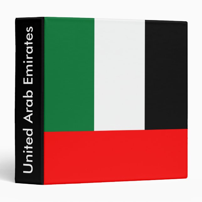 Binder with Flag of United Arab Emirates (Front/Spine)