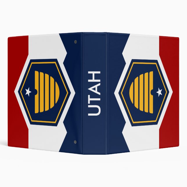 Binder with Flag of Utah, USA (Background)